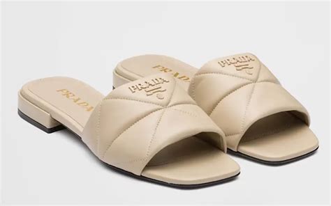 prada beige slippers|prada slippers.